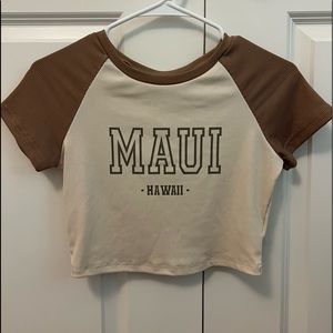 Shein Letter Graphic Raglan Sleeve Crop Tee